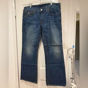 True Religion Men’s Dark Blue Bootcut Original Jeans